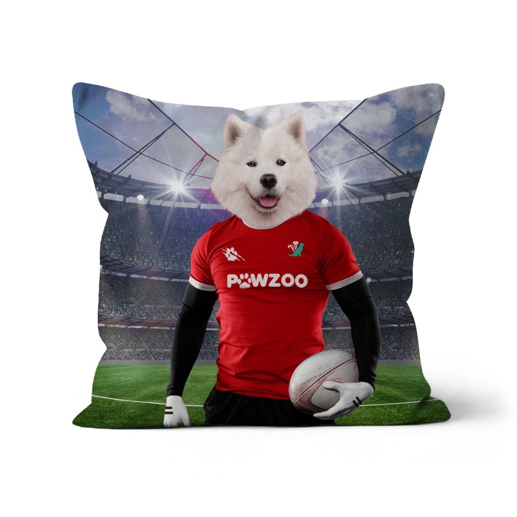 Wales Rugby Team: Custom Pet Pillow - Paw & Glory - Dog Portraits - Pet Portraits