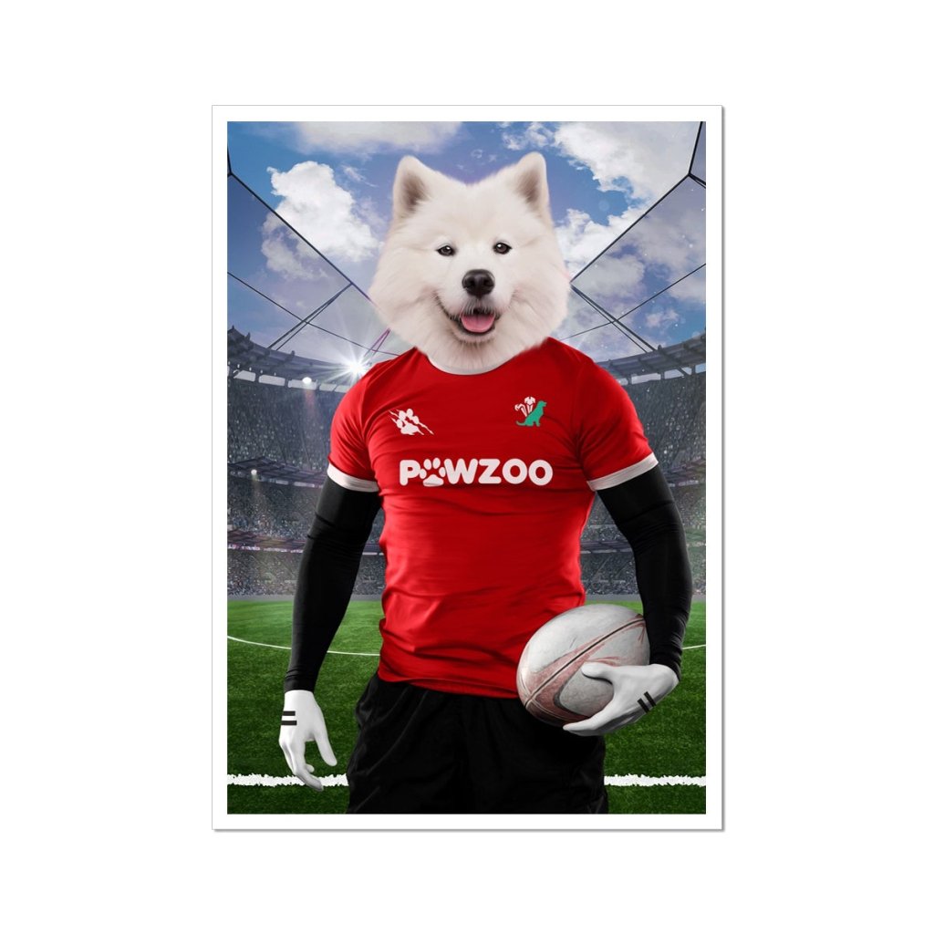 Wales Rugby Team: Custom Pet Portrait - Paw & Glory - Dog Portraits - Pet Portraits