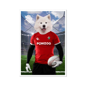 Wales Rugby Team: Custom Pet Portrait - Paw & Glory - Dog Portraits - Pet Portraits