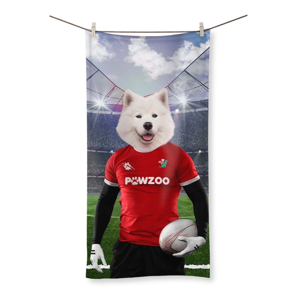 Wales Rugby Team: Custom Pet Towel - Paw & Glory - Dog Portraits - Pet Portraits