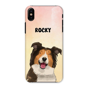 Watercolour: Custom One Pet Phone Case - Paw & Glory - Dog Portraits - Pet Portraits