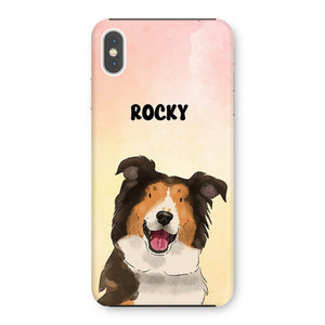 Watercolour: Custom One Pet Phone Case - Paw & Glory - Dog Portraits - Pet Portraits