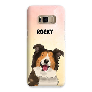 Watercolour: Custom One Pet Phone Case - Paw & Glory - Dog Portraits - Pet Portraits