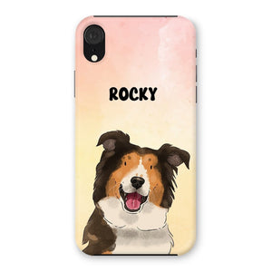 Watercolour: Custom One Pet Phone Case - Paw & Glory - Dog Portraits - Pet Portraits