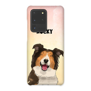 Watercolour: Custom One Pet Phone Case - Paw & Glory - Dog Portraits - Pet Portraits