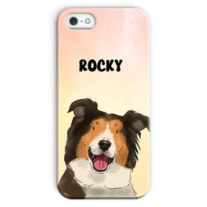 Watercolour: Custom One Pet Phone Case - Paw & Glory - Dog Portraits - Pet Portraits