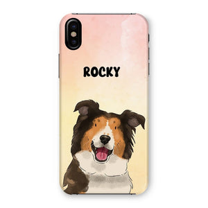 Watercolour: Custom One Pet Phone Case - Paw & Glory - Dog Portraits - Pet Portraits