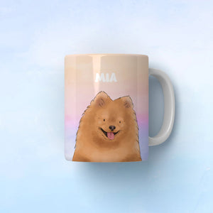 Watercolour: Custom Pet Coffee Mug - Paw & Glory - Dog Portraits - Pet Portraits