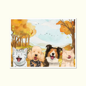 Watercolour: Custom Pet Poster - Paw & Glory - Dog Portraits - Pet Portraits