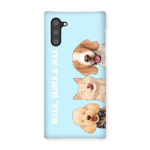 Watercolour: Custom Three Pet Phone Case - Paw & Glory - Dog Portraits - Pet Portraits