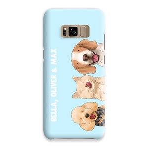 Watercolour: Custom Three Pet Phone Case - Paw & Glory - Dog Portraits - Pet Portraits