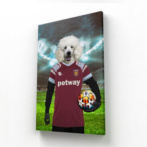 West Ham Football Club: Custom Pet Canvas - Paw & Glory - Dog Portraits - Pet Portraits