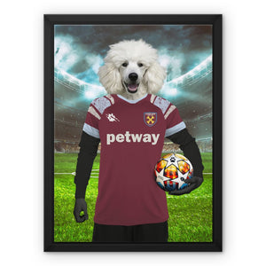 West Ham Football Club: Custom Pet Canvas - Paw & Glory - Dog Portraits - Pet Portraits