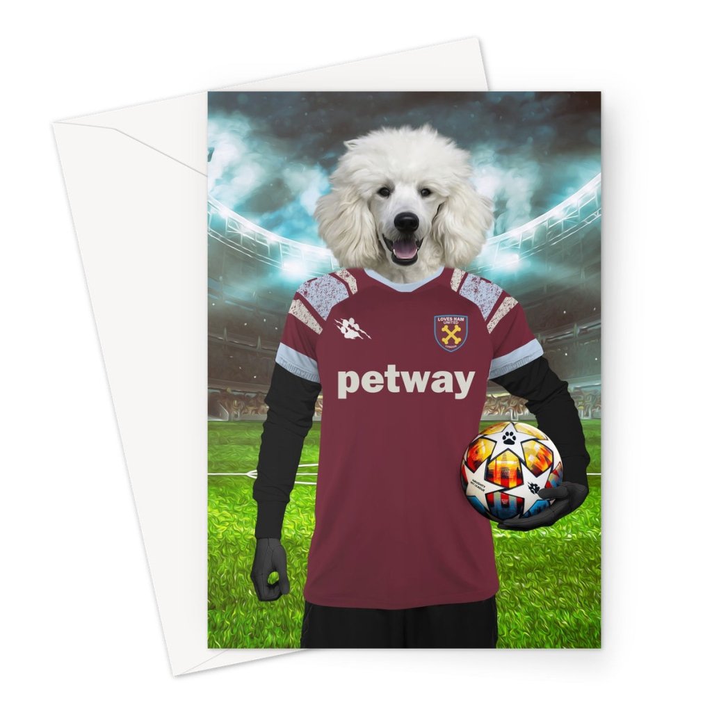 West Ham Football Club: Custom Pet Greeting Card - Paw & Glory - Dog Portraits - Pet Portraits