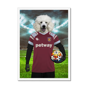 West Ham Football Club: Custom Pet Portrait - Paw & Glory - Dog Portraits - Pet Portraits