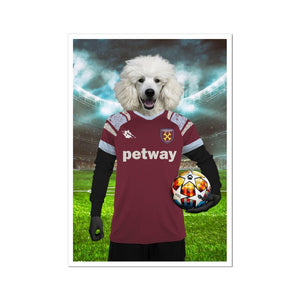 West Ham Football Club: Custom Pet Portrait - Paw & Glory - Dog Portraits - Pet Portraits