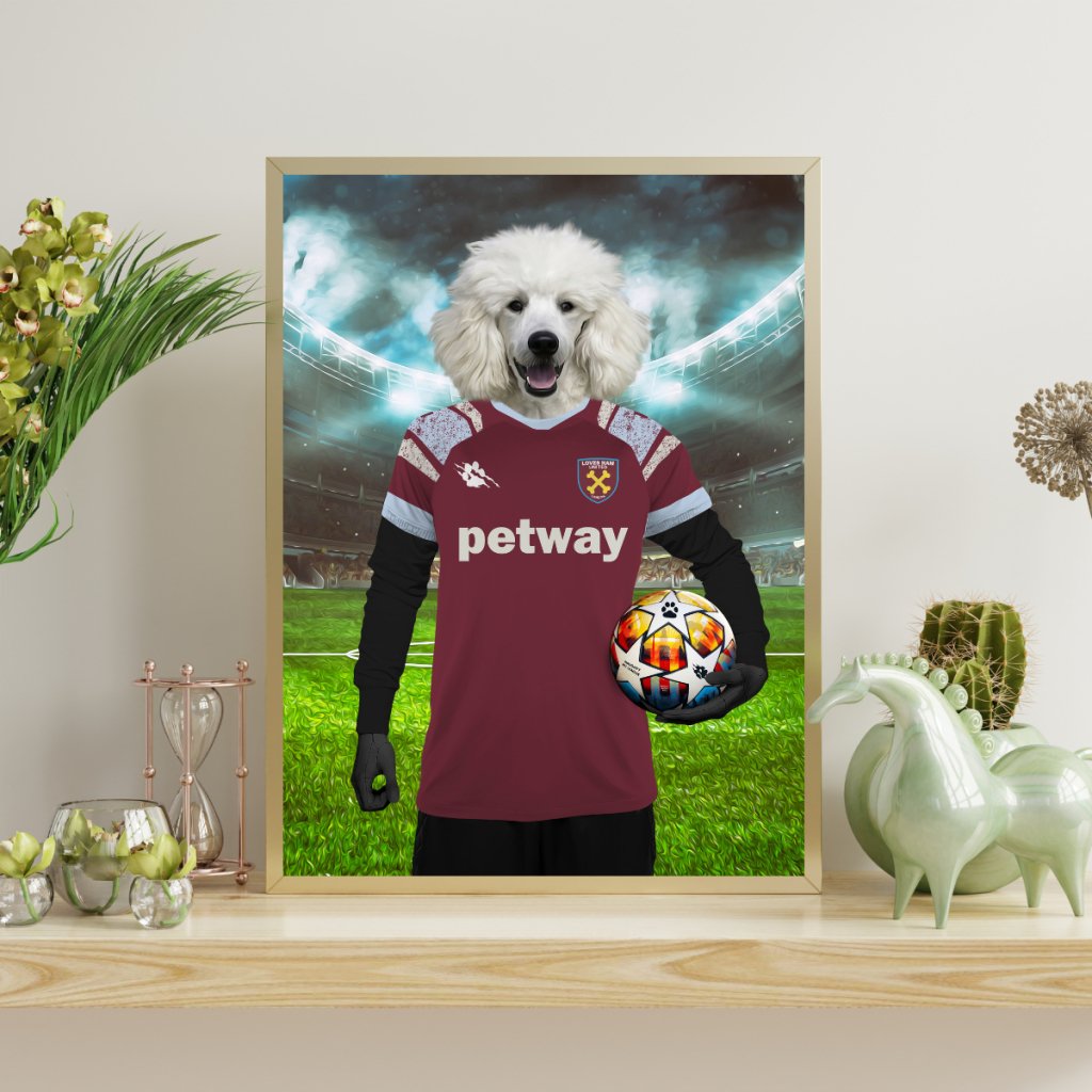 West Ham Football Club: Custom Pet Portrait - Paw & Glory - Dog Portraits - Pet Portraits