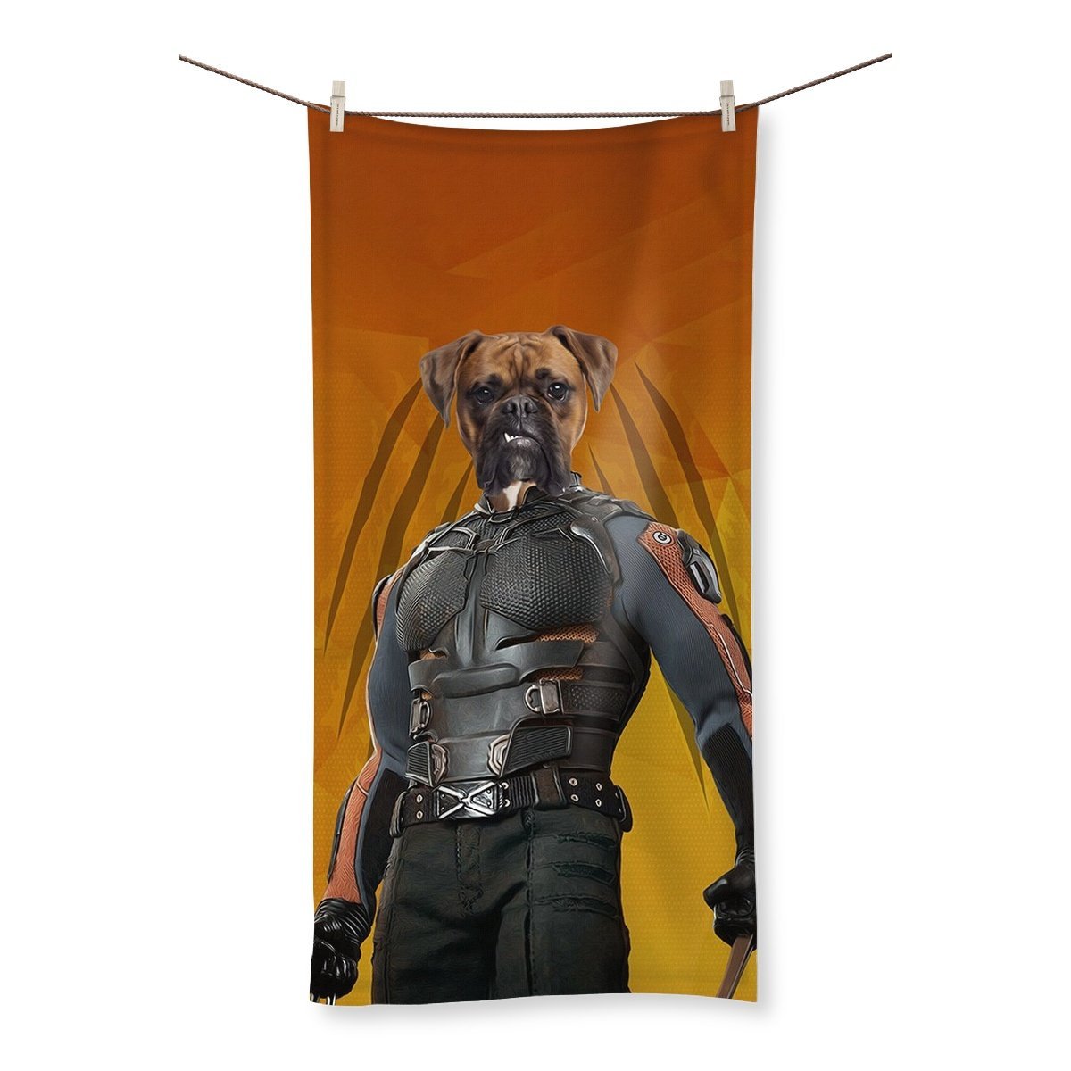 Wolverine: Custom Pet Towel - Paw & Glory - Dog Portraits - Pet Portraits