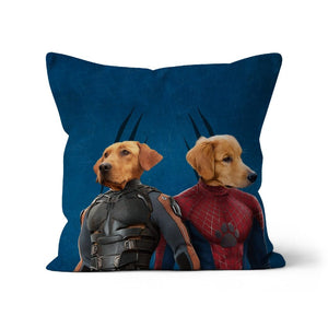 Wolverine & Spider Paw: Custom Pet Pillow - Paw & Glory - Dog Portraits - Pet Portraits