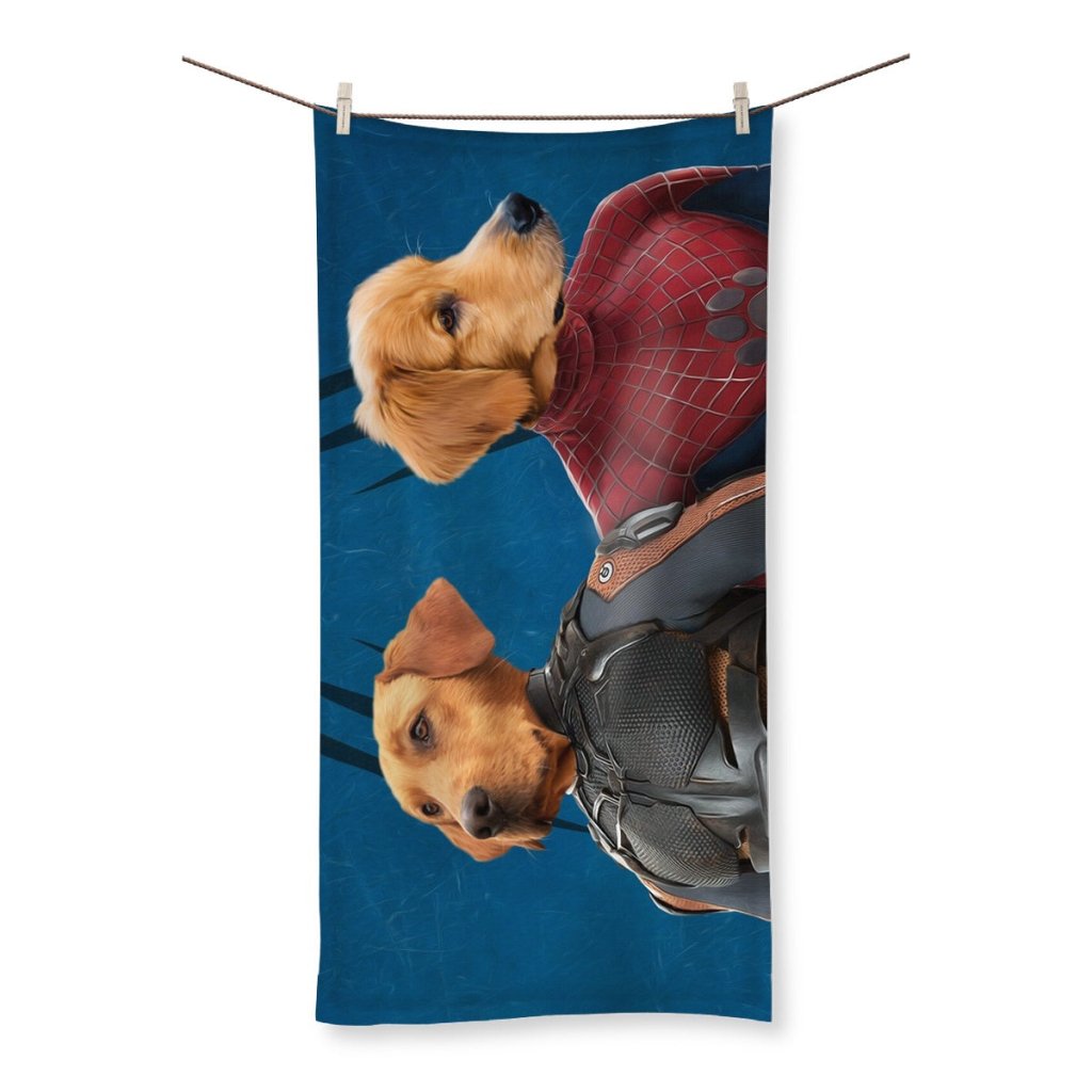 Wolverine & Spider Paw: Custom Pet Towel - Paw & Glory - Dog Portraits - Pet Portraits