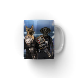 WrestleMania Champs: Custom Pet Coffee Mug - Paw & Glory - Dog Portraits - Pet Portraits