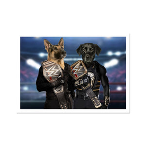 WrestleMania Champs: Custom Pet Poster - Paw & Glory - Dog Portraits - Pet Portraits