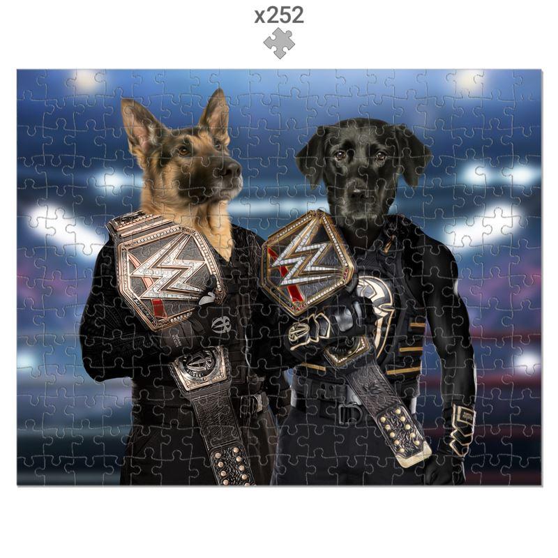 WrestleMania Champs: Custom Pet puzzle - Paw & Glory - Dog Portraits - Pet Portraits