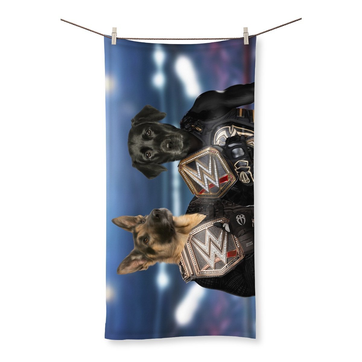 WrestleMania Champs: Custom Pet Towel - Paw & Glory - Dog Portraits - Pet Portraits