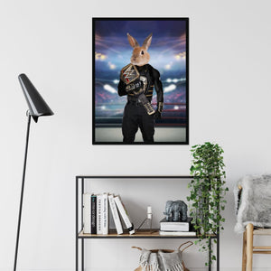 WWE Champ Roman: Animal Art Framed Portrait - Paw & Glory - Dog Portraits - Pet Portraits