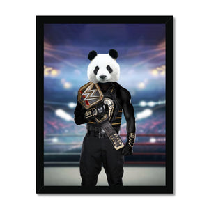 WWE Champ Roman: Animal Art Framed Portrait - Paw & Glory - Dog Portraits - Pet Portraits