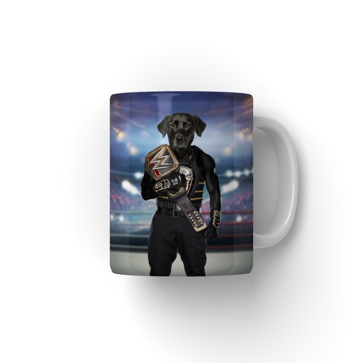 WWE Champ (Roman Reigns Inspired): Custom Pet Coffee Mug - Paw & Glory - Dog Portraits - Pet Portraits