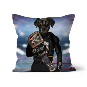 WWE Champ (Roman Reigns Inspired): Custom Pet Pillow - Paw & Glory - Dog Portraits - Pet Portraits