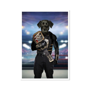 WWE Champ (Roman Reigns Inspired): Custom Pet Portrait - Paw & Glory - Dog Portraits - Pet Portraits