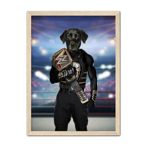 WWE Champ (Roman Reigns Inspired): Custom Pet Portrait - Paw & Glory - Dog Portraits - Pet Portraits