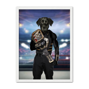 WWE Champ (Roman Reigns Inspired): Custom Pet Portrait - Paw & Glory - Dog Portraits - Pet Portraits