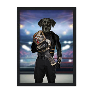 WWE Champ (Roman Reigns Inspired): Custom Pet Portrait - Paw & Glory - Dog Portraits - Pet Portraits