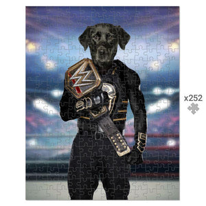 WWE Champ (Roman Reigns Inspired): Custom Pet Puzzle - Paw & Glory - Dog Portraits - Pet Portraits