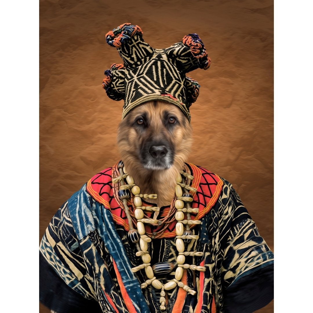 Zulu King: Custom Digital Download Pet Portrait - Paw & Glory - Dog Portraits - Pet Portraits