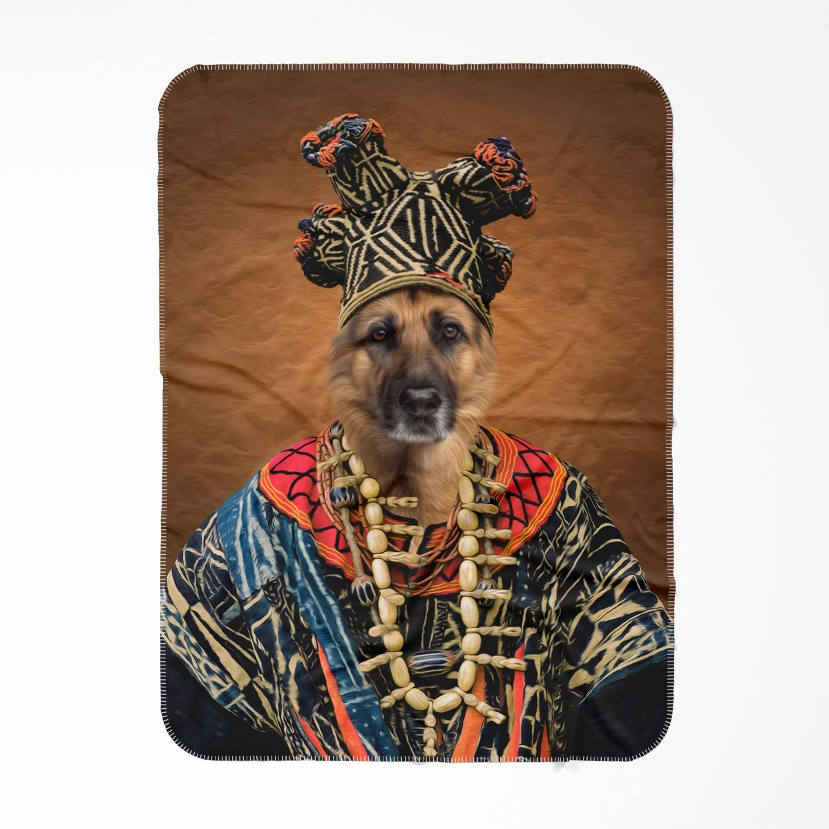 Zulu King: Custom Pet Blanket - Paw & Glory - Dog Portraits - Pet Portraits