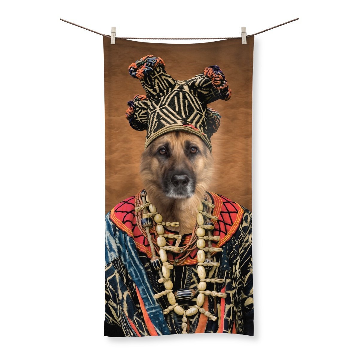 Zulu King: Custom Pet Towel - Paw & Glory - Dog Portraits - Pet Portraits