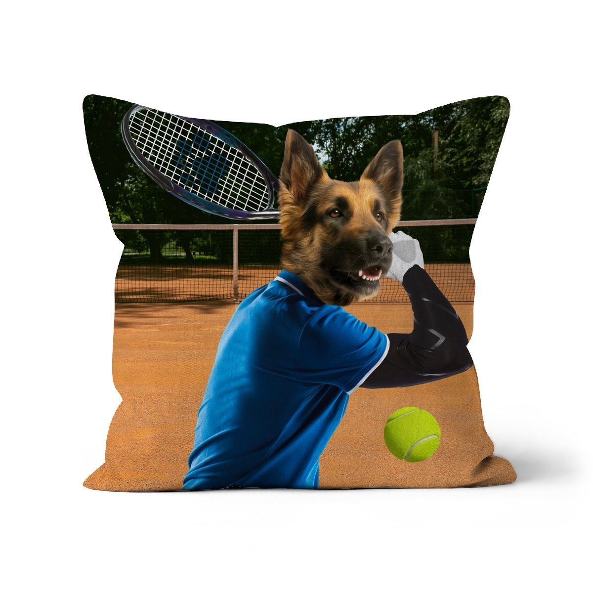 Tennis Icon: Custom Pet Cushion - Paw & Glory - #pet portraits# - #dog portraits# - #pet portraits uk#paw and glory, pet portraits cushion,pillow personalized, pet pillow, pillow custom, personalised dog pillows, personalised pet pillows